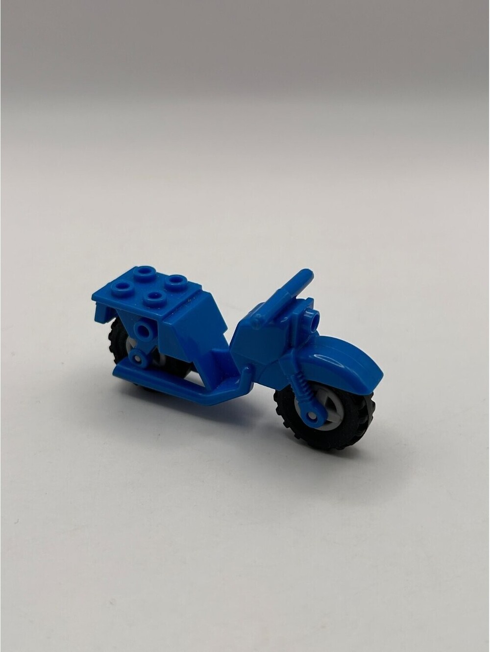 LEGO Vintage 1980s Blue Motorcycle Scooter Minifigure Vehicle Old Style